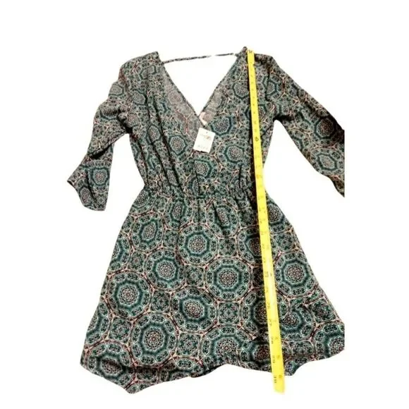 𝅺charlotte Russe romper New with tags  Green and blue Juniors Size XS - Picture 5 of 10